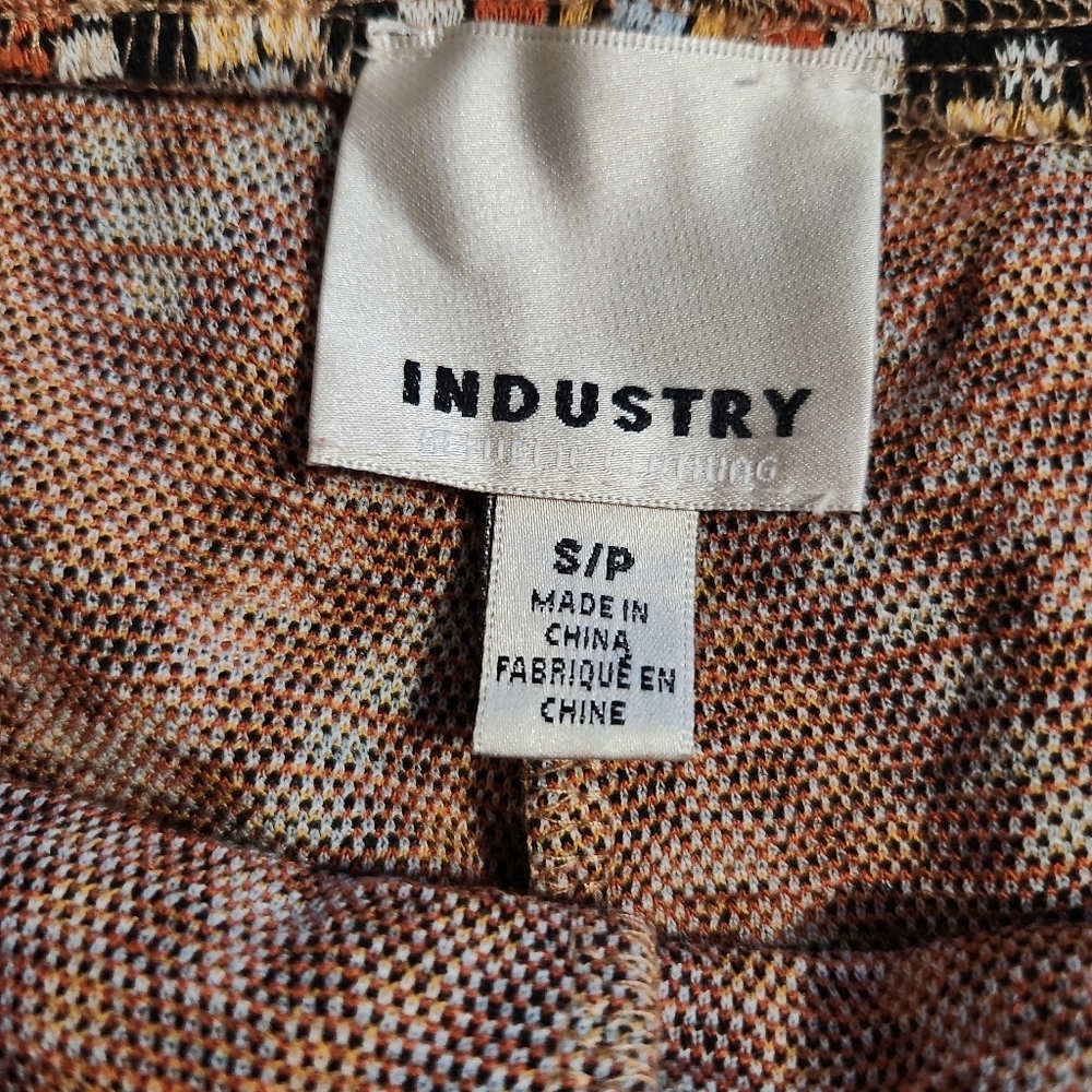 Industry Chevron Patterned Flare Pants Size Small Hippie Vibes - Picture 3 of 11